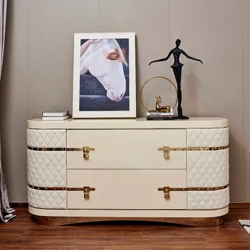 European Luxury Modern Marble Dining Sideboard and Display Cabinets
