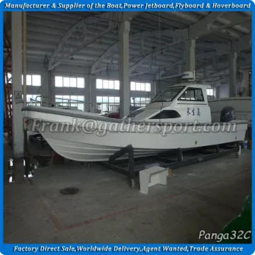 Gather 32ft high quality cabin model panga boat,work boat,work panga boat