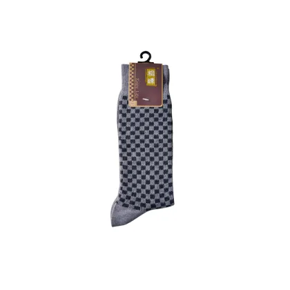 cotton classic checked crew men' socks(midclaf socks)