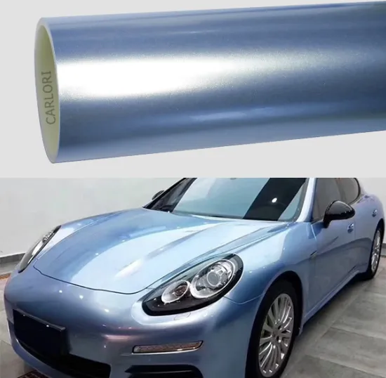 metallic gloss blue mist blue car wrap vinyl