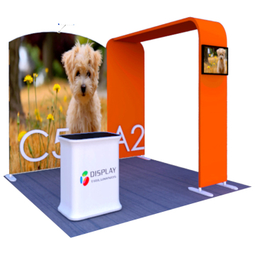 10x10ft Tension fabric aluminum tube trade show booth display for exhibition