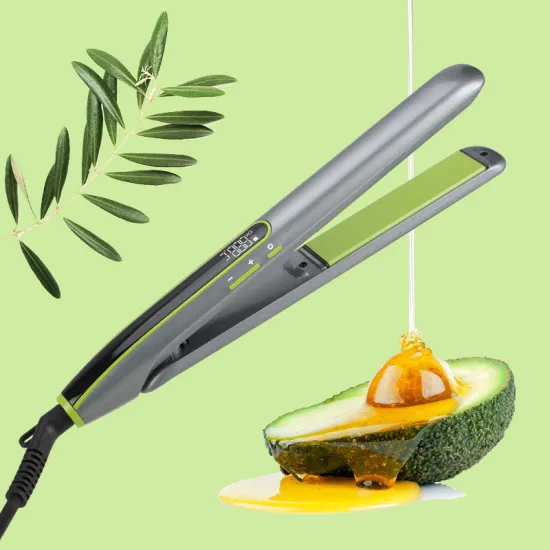 Wholesale Private Label Custom Logo Avocado Essence Hair Straightener