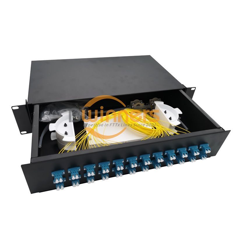 2U 48 Cores LC Duplex Fiber Optisch Patch Panel