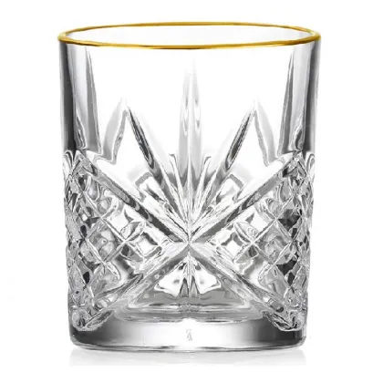 Engraved 315ml Diamond Whisky Tumbler Glass