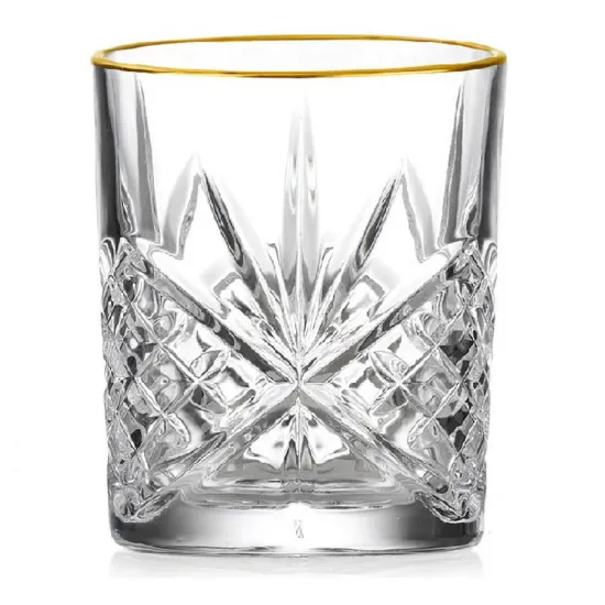 Engraved 315ml Diamond Whisky Tumbler Glass
