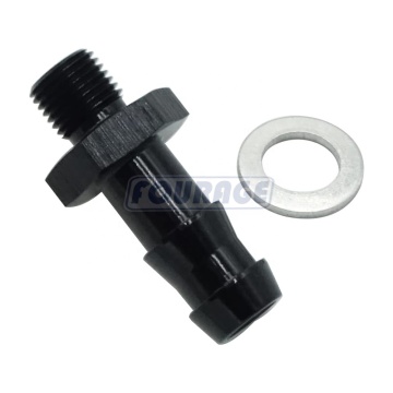 Aluminum Fuel Hose Fitting Metric Male Thread M10x1.0 to 3/8" Barb Push On Hose Barb Fitting Adapter