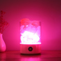 Luce notturna USB di roccia naturale di pietra di cristallo rosa