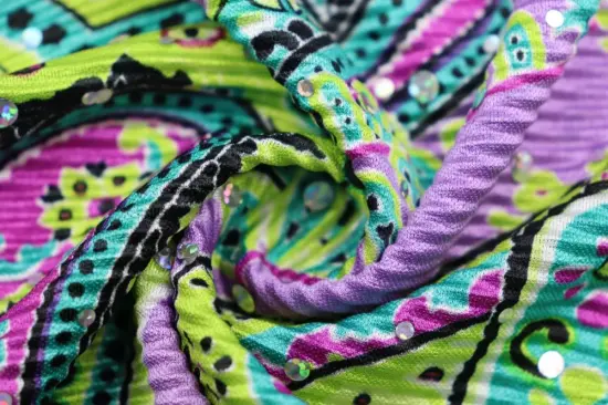 100% Polyester Print Aop Chip Crepe Fabrics