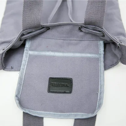 Custom Recycle Canvas Tote Bag with Drawstring