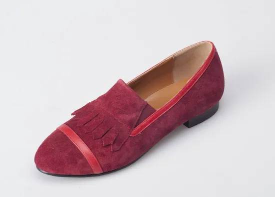 Comfortable Ladies / Womens Leather Flat Shoes , Spring Black Tpr Outsole