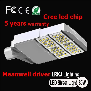 CE ROHS UL listed Meanwell driver 80w led street light