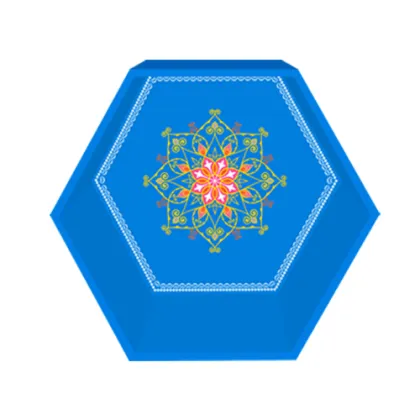 Blue gem hexagon display