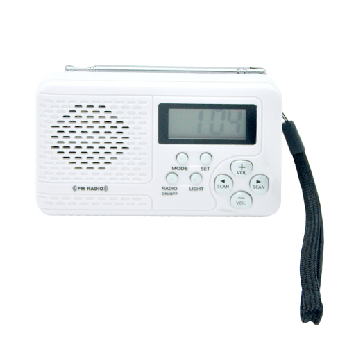 FM/AM/radio reloj digital con antena telescópica