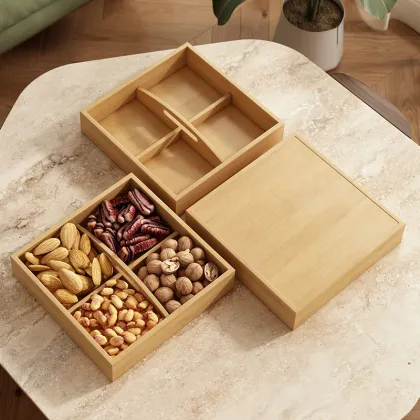 Bamboo Snack Storage Basket