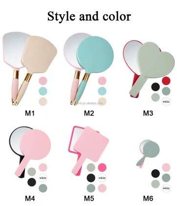 Gloway Personalized Logo ABS Plastic Compact Square Makeup Mirror - Customizable Cosmetic Hand Mirror