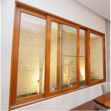 brown color aluminum windows with grills design