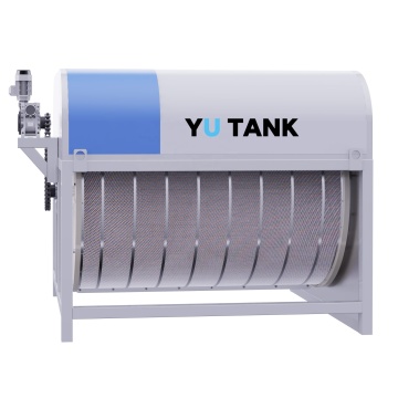 Yu Tank Large Scale Fish Farming Stainless Steel Rotating Drum Filter
