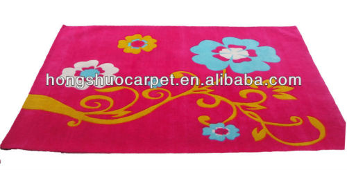 Flower Plain Rug/polyester shaggy rugs