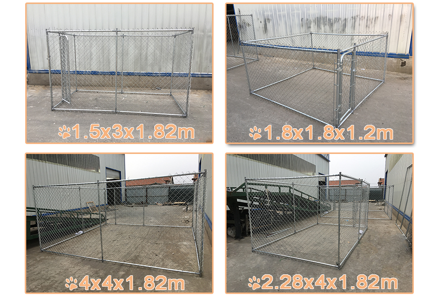 Galvanized Outdoor Large Chain Link Dog Kennel, 고품질