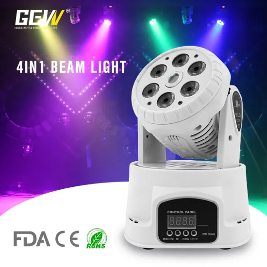 GEVV 7*8W RGBW 4in1 Wash Moving Head LED Par Light for DJ Disco Stage