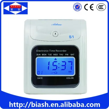 Traditional punch clocks time card machine/bundy clock