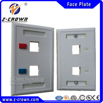 made in china US rj45 face plate with 1/2/3/4/6 port for rj45 keystone jake