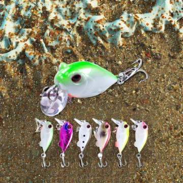 NEWMAJOR 4cm Deep Diving False Bait Jig Hard Lure for Tuna, Salmon, Bream - 6 Colors Crank Lure for River & Stream Fishing