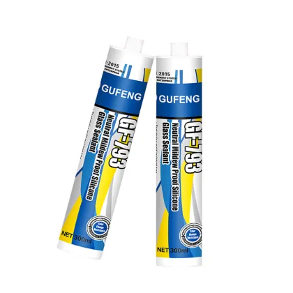 Neutral waterproof and mildew proof silicone glass sealant