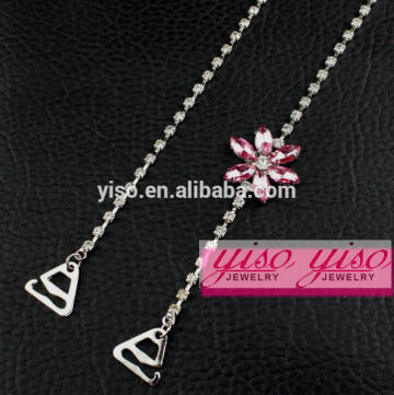 beautiful floral wholesale diamond fashion bra strap