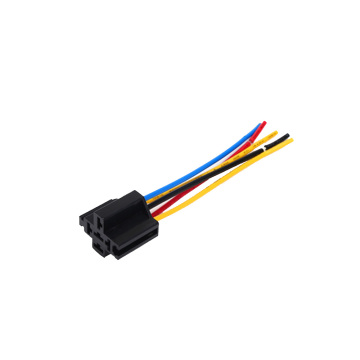 5PIN Car Automotive Relay Socket with 16AWG 18AWG Copper Wires