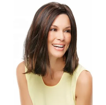 Wholesale wendors Synthetic hair mix corlors Medium Wigs natural straight synthetic hair wigs for women