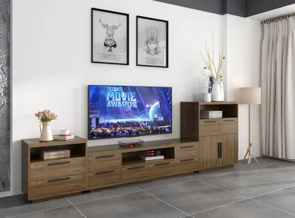 Modern Minimalist Wooden Drawer File Cabinet for Hotel Living Rooms