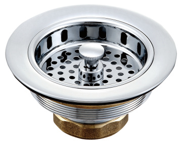 NAS003 Solid Brass Kitchen Sink Drainer - Modern McKanti Metal Kitchen Sink Waste Drain
