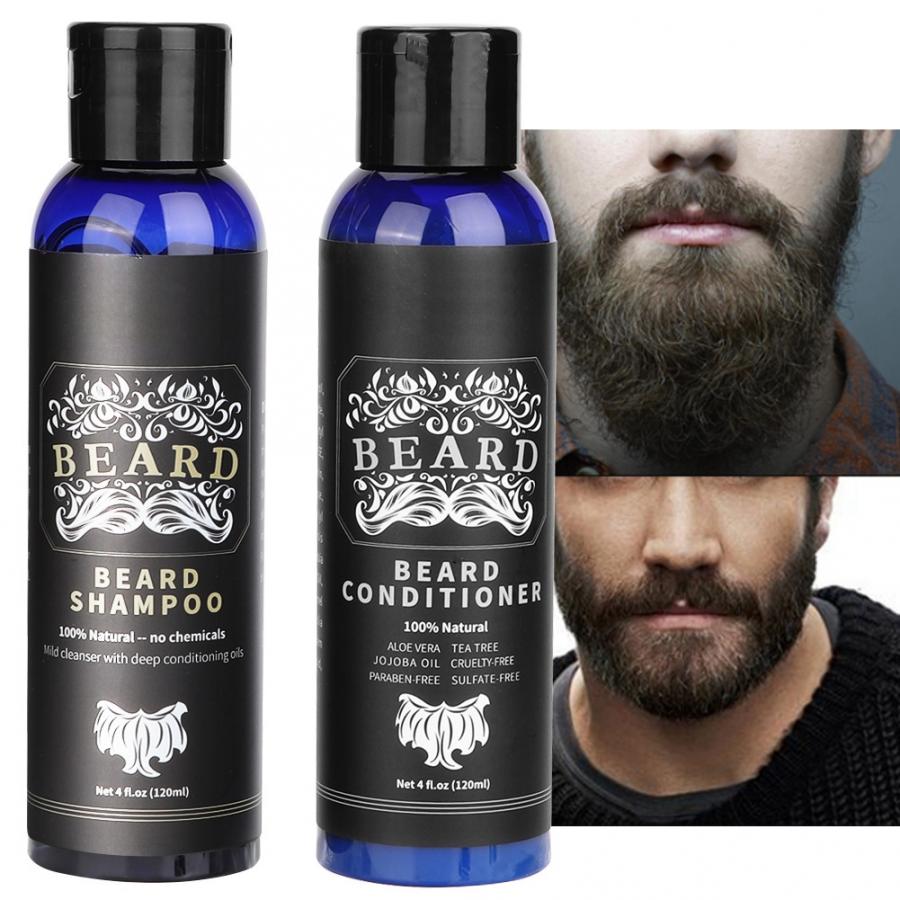 Men Facial Beard Care Cream Facial Hair Grow Beard Essential Oil Mustache Shampoo Beard Conditioner Growth Enhancer