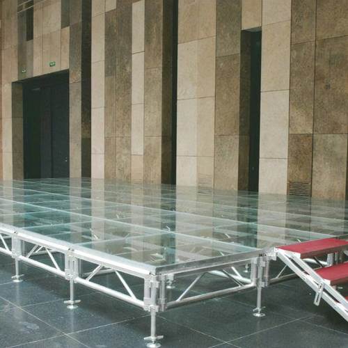 Aluminum Frame Tempered Glass Stage Platform