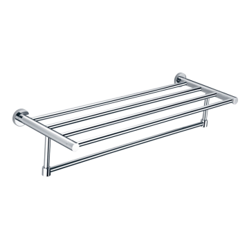 Rack de toalha de aço inoxidável elegante para banheiros modernos