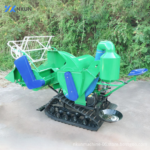 Mini Rice Harvester for Sale: Nkun Track Pad Rice Combine