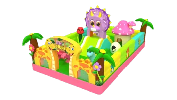 Popular wolong kids bounce house inflatable bounce house slide large inflatable slide