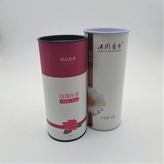 Custom Printed Food Grade Paper Tea Tube Box