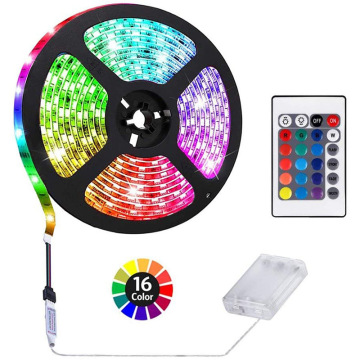 5V LED SMD 5050 กล่องแบตเตอรี่: RGB ไฟแถบ LED ที่ใช้พลังงานจากแบตเตอรี่สำหรับการตกแต่งที่ยืดหยุ่น