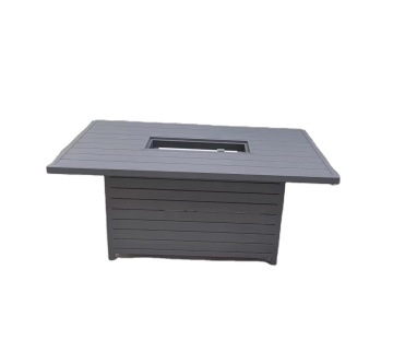 Aluminum Fire Pit Table: Rectangular Outdoor Garden Furniture