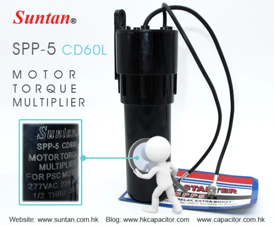 Su Suntan CD60-L(SPP5) Hard Start Capacitor for 43-52uF Capacitance