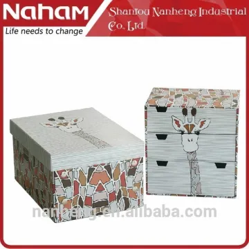 NAHAM 2 layer Storage Cabinet Drawer & Foldable Paper Box