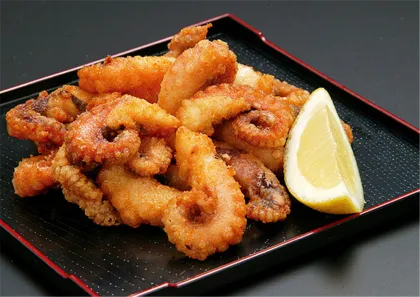 the floured octopus with flour