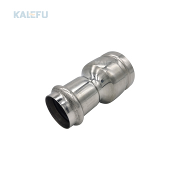 Sanitary Grade 304 and 316 Stainless Steel Pipe Fittings: Straight Connectors with Grooved Pressure Reducer for Direct Drinking Water Systems