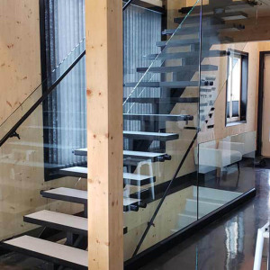 Wooden Prefabricated Mono Modern Stairs