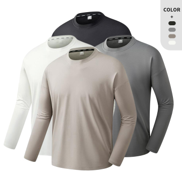 Wholesale Solid Color Long Sleeve Sports Shirt