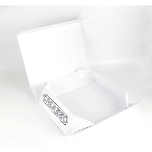 Small cardboard magnet folding white gift box