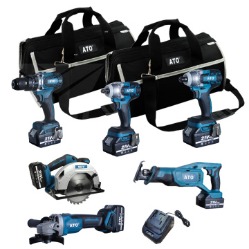 CB2006 Brushless Cordless Lithium-Ion Battery 6-in-1 Combo Kit: Impact Drill, Circular Saw, Wrench & More