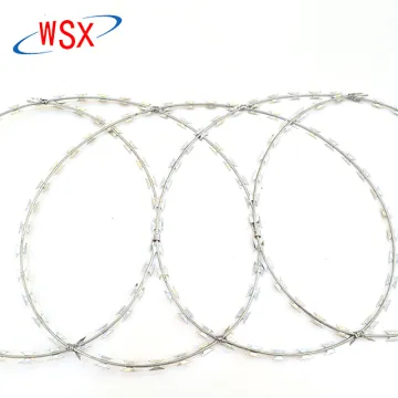Security Galvanized Ripper Flat Wrap Razor Wire for Prisons